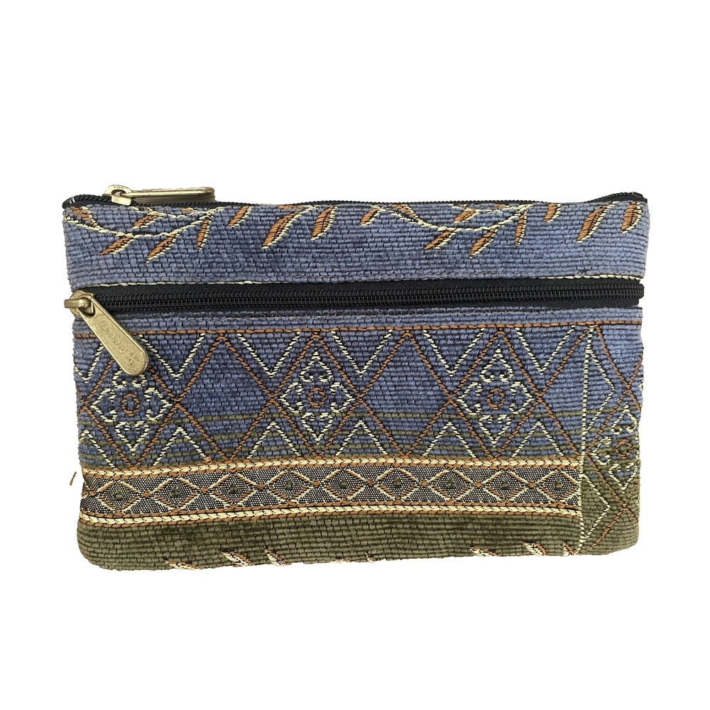 Danny K‎ Handcrafted Embroidered Tapestry Travel Coin Cosmetic bag Pouch Boho